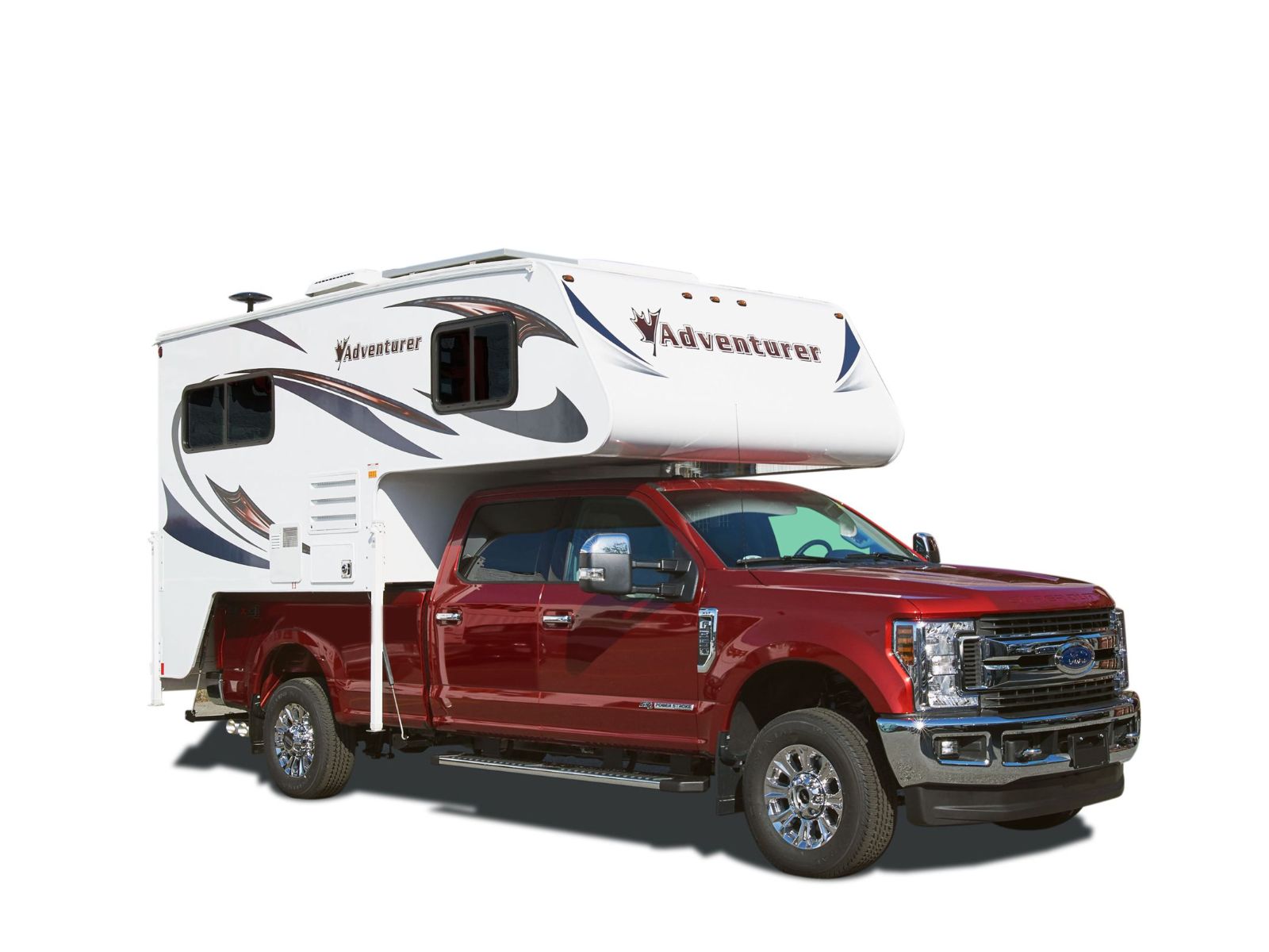 Fraserway, Truck Camper Slide Bunk Truck Camper Red